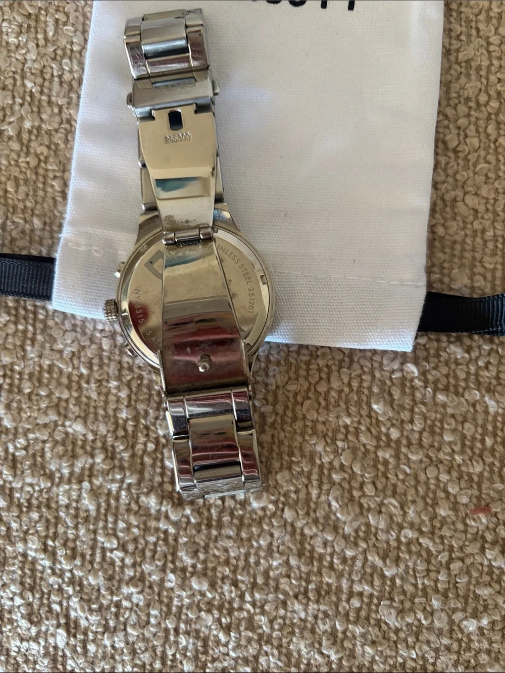 DKNY Silver Crystal-Trim Quartz Bracelet Watch
